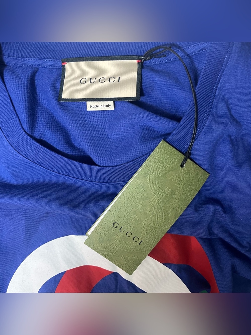 Gucci $690 GG Abstract Logo Cotton Jersey Tee Shirt - Picture 4 of 11